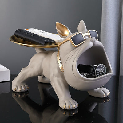 MusclePup - Bulldogge Resin Tablett für Schlüssel & Snacks