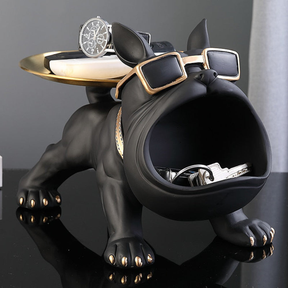 MusclePup - Bulldogge Resin Tablett für Schlüssel & Snacks