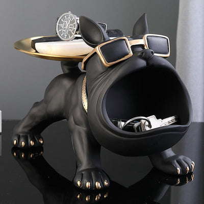 MusclePup - Bulldogge Resin Tablett für Schlüssel & Snacks