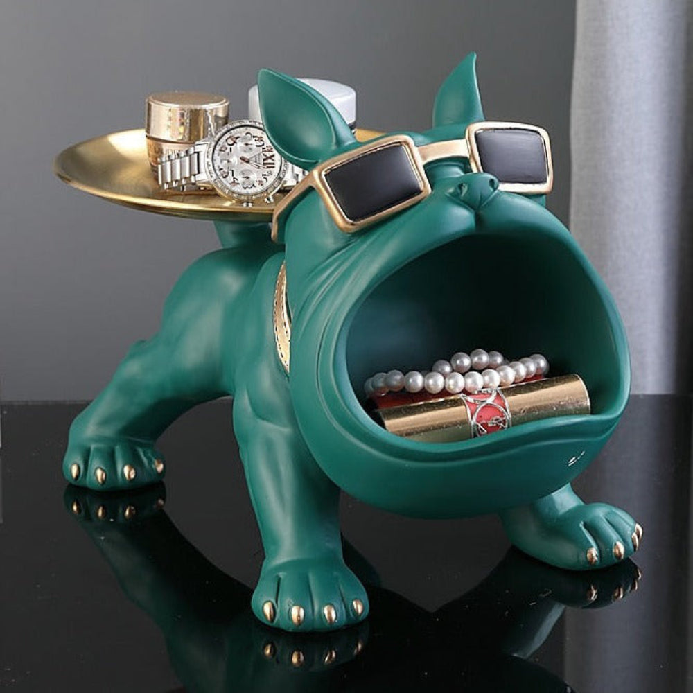 MusclePup - Bulldogge Resin Tablett für Schlüssel & Snacks