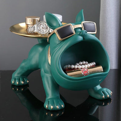 MusclePup - Bulldogge Resin Tablett für Schlüssel & Snacks