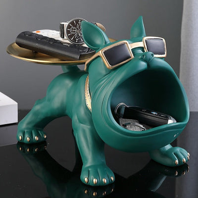 MusclePup - Bulldogge Resin Tablett für Schlüssel & Snacks