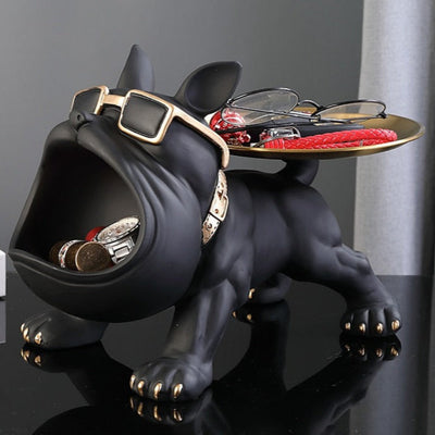 MusclePup - Bulldogge Resin Tablett für Schlüssel & Snacks
