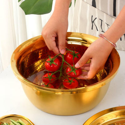 NestPrep - 3-in-1 Küchenwerkzeug mit Reibe, Schüssel und Sieb