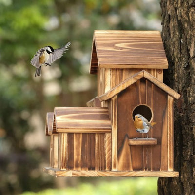Nestique - Dekoratives Hanfseil-Vogelhaus & Nest-Skulptur