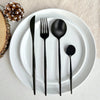 Noctara - Minimalistisches schwarzes Besteckset