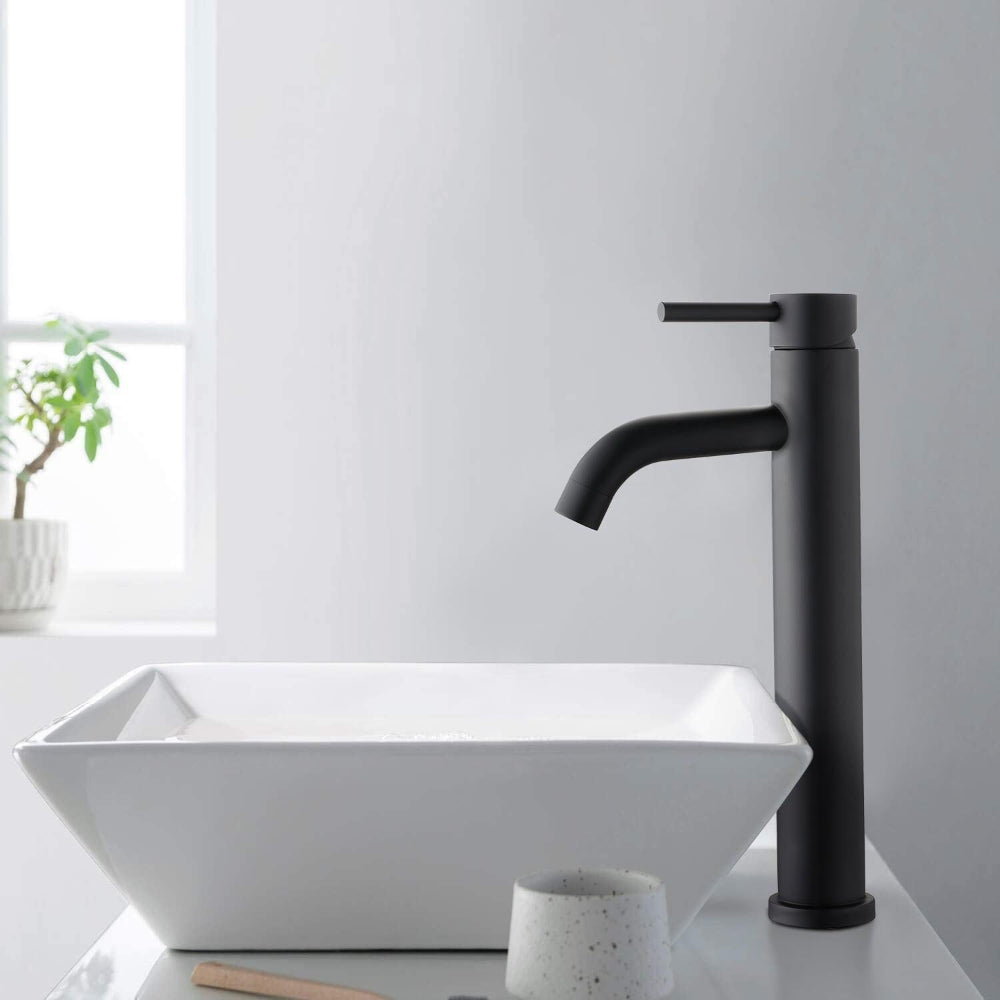Noirix - Mattschwarze Kaltwasserarmatur für Waschbecken