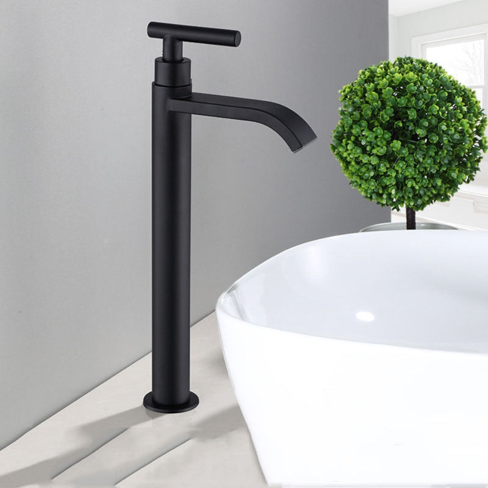Noirix - Mattschwarze Kaltwasserarmatur für Waschbecken