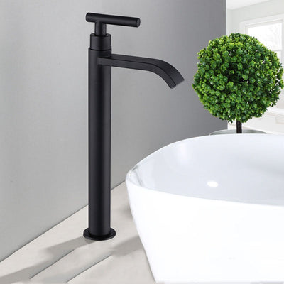 Noirix - Mattschwarze Kaltwasserarmatur für Waschbecken