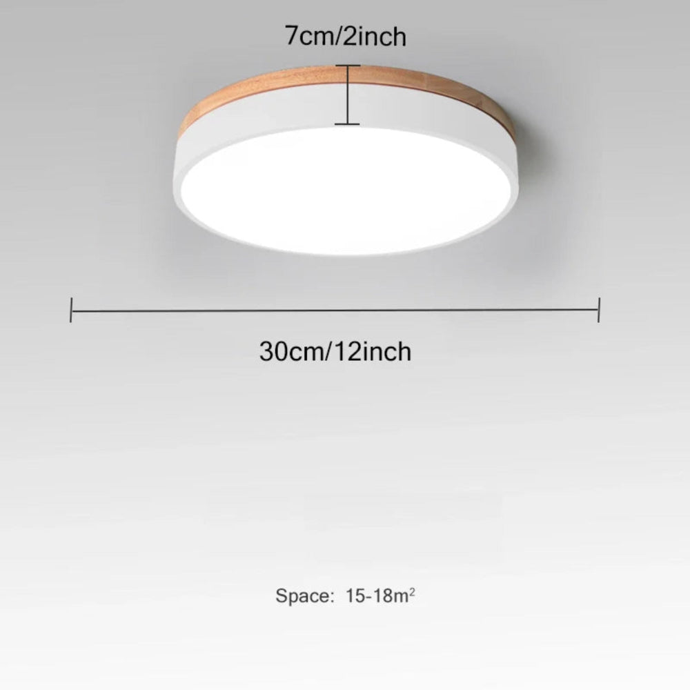 Deckenleuchte aus Naturholz - Nordic Minimalist Design