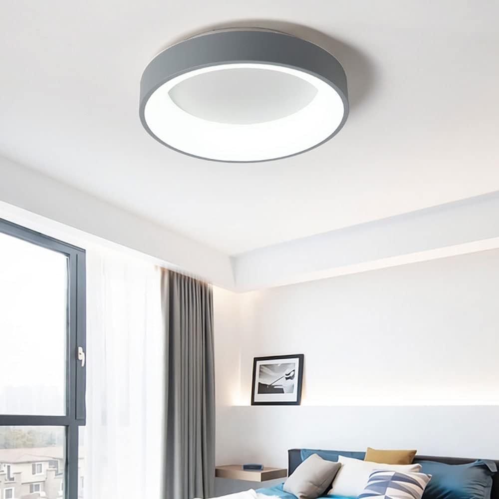 Nordische runde LED-Deckenleuchte mit Fernbedienung - Modernes, minimalistisches Design