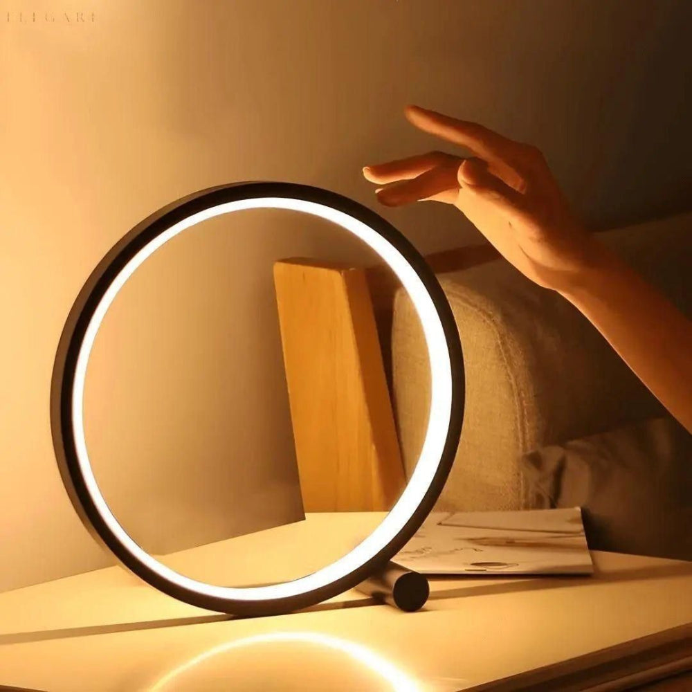 OrbLume - Minimalistische dimmbare LED-Ring-Tischleuchte
