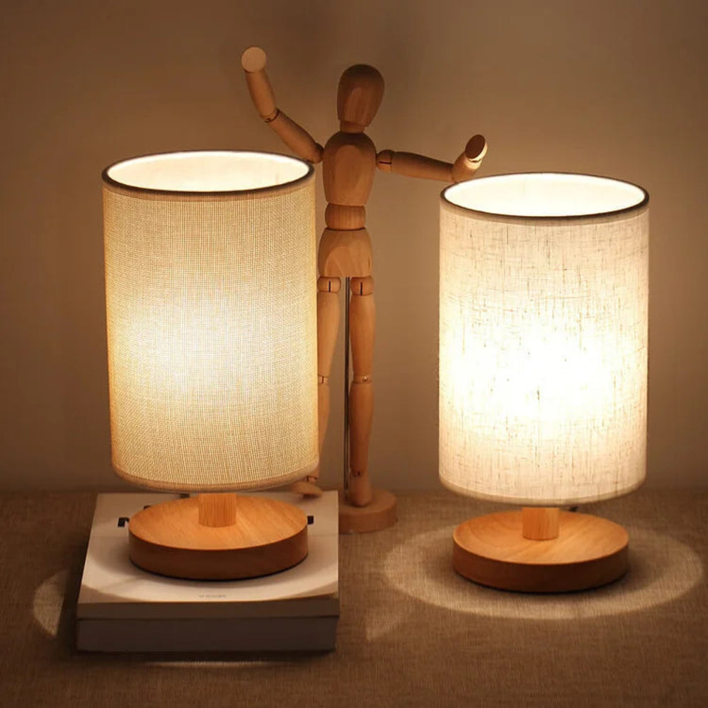 Organic Glow Lamp - Moderne Nachttischlampe aus Holz