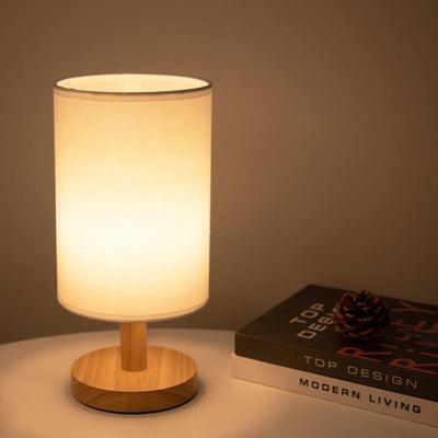 Organic Glow Lamp - Moderne Nachttischlampe aus Holz