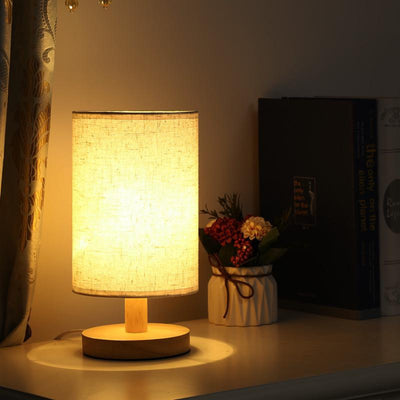 Organic Glow Lamp - Moderne Nachttischlampe aus Holz