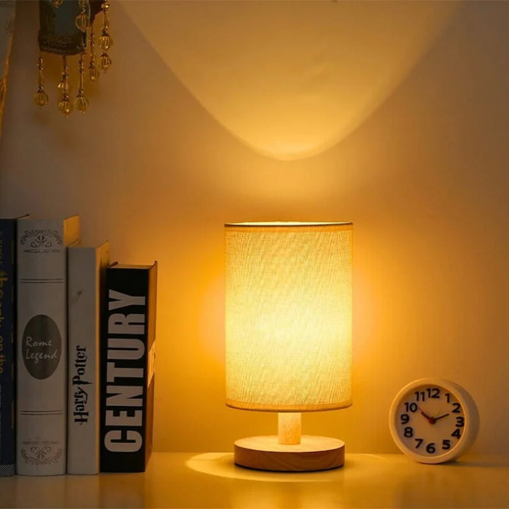 Organic Glow Lamp - Moderne Nachttischlampe aus Holz
