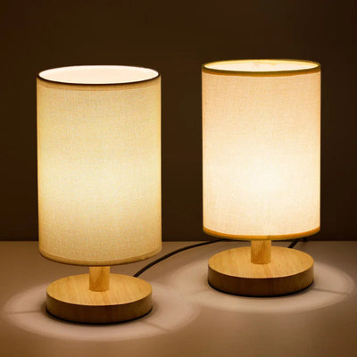 Organic Glow Lamp - Moderne Nachttischlampe aus Holz