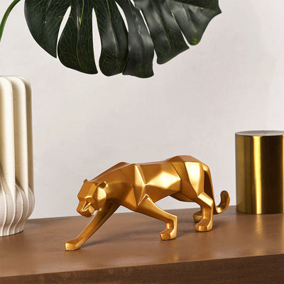 Panthron - Geometrische Panther-Skulptur