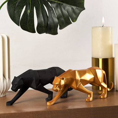 Panthron - Geometrische Panther-Skulptur