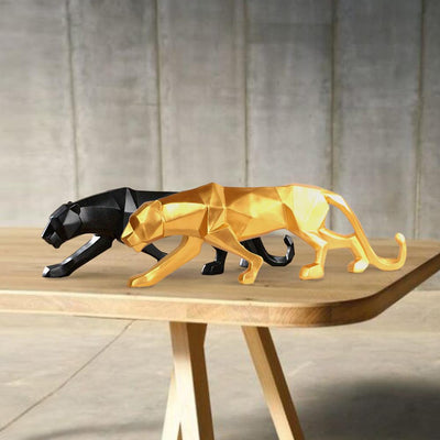 Panthron - Geometrische Panther-Skulptur