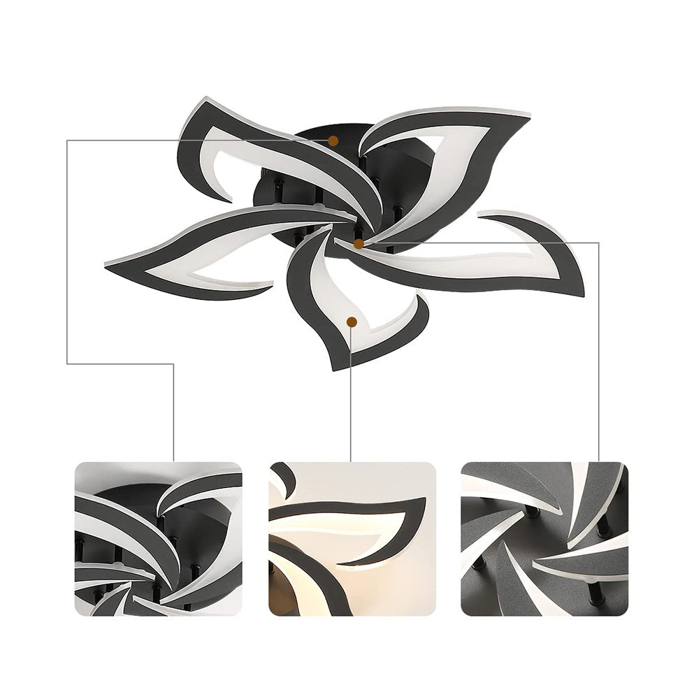 Petralis – Moderne LED-Deckenleuchte in Blumenform aus Eisen