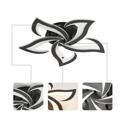 Petralis – Moderne LED-Deckenleuchte in Blumenform aus Eisen