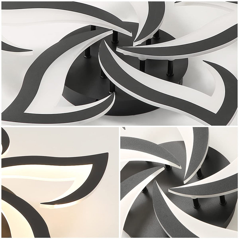 Petralis – Moderne LED-Deckenleuchte in Blumenform aus Eisen