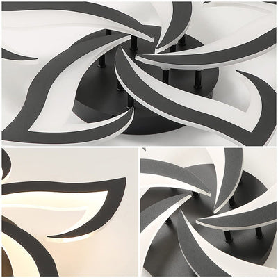Petralis – Moderne LED-Deckenleuchte in Blumenform aus Eisen