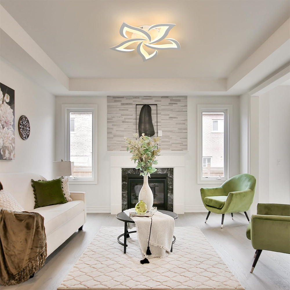 Petralis – Moderne LED-Deckenleuchte in Blumenform aus Eisen