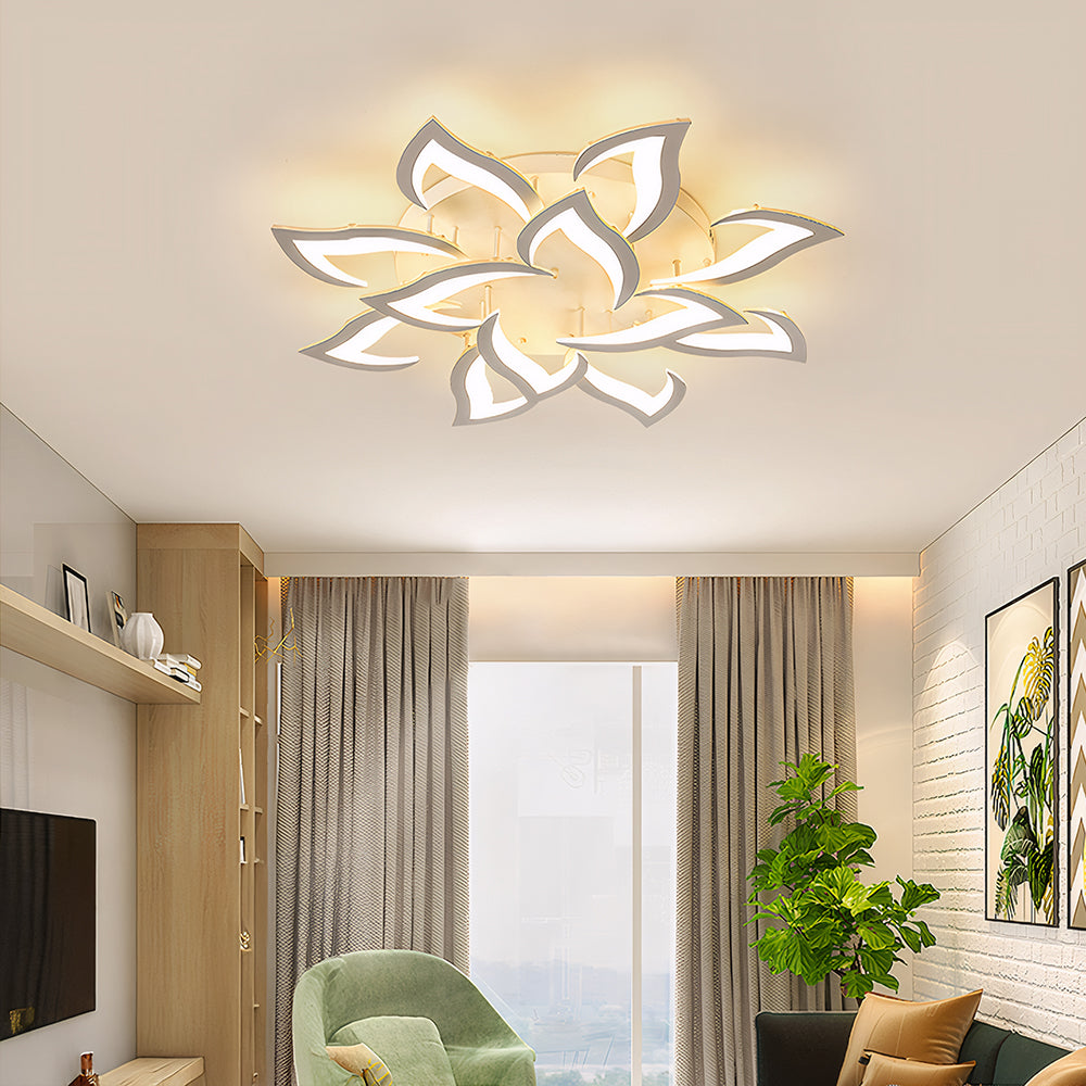 Petralis – Moderne LED-Deckenleuchte in Blumenform aus Eisen