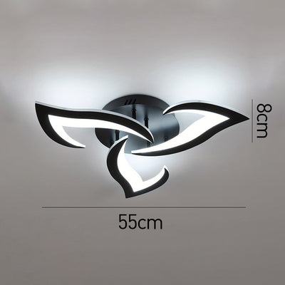 Petralis – Moderne LED-Deckenleuchte in Blumenform aus Eisen