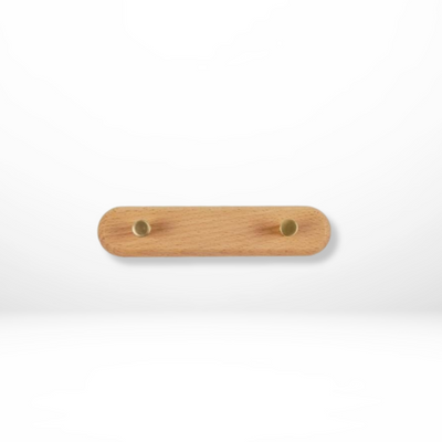 Platzsparende Wandhaken - Holz- und Messingausführung