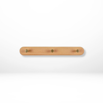 Platzsparende Wandhaken - Holz- und Messingausführung