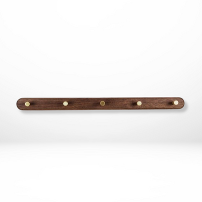 Platzsparende Wandhaken - Holz- und Messingausführung