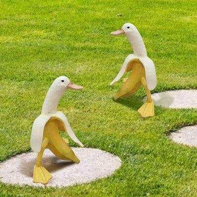 Quackana - Verspielte Bananen-Enten-Skulptur
