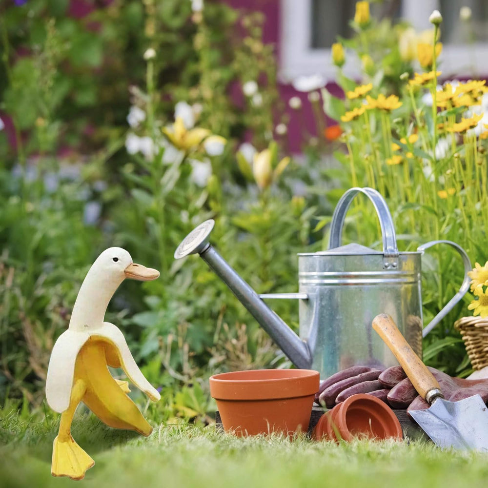 Quackana - Verspielte Bananen-Enten-Skulptur