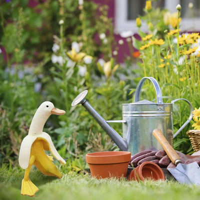 Quackana - Verspielte Bananen-Enten-Skulptur