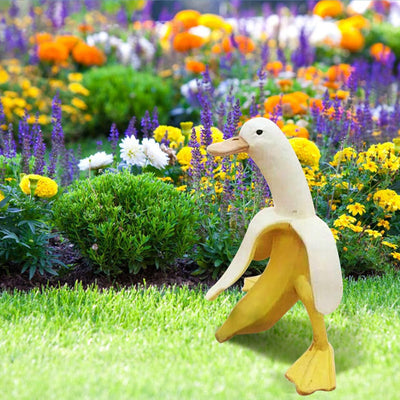 Quackana - Verspielte Bananen-Enten-Skulptur