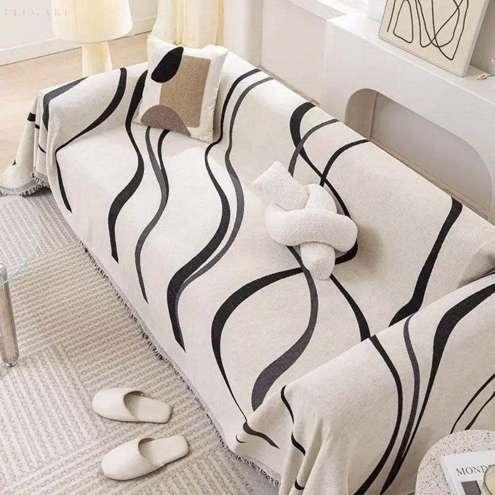 RevaThrow - Sofaüberzug aus Chenille-Baumwolle mit Wendefunktion