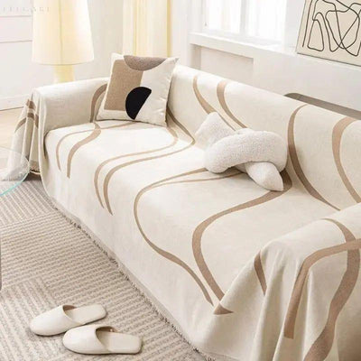 RevaThrow - Sofaüberzug aus Chenille-Baumwolle mit Wendefunktion