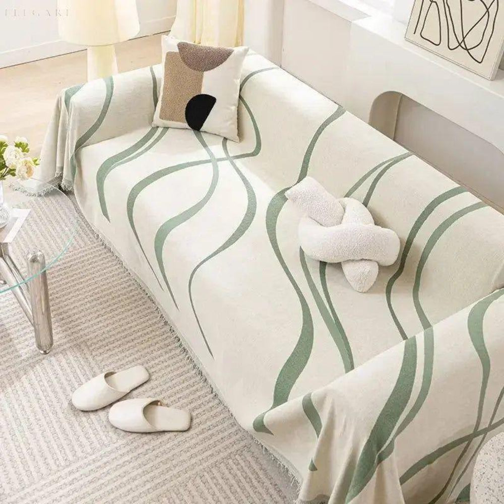 RevaThrow - Sofaüberzug aus Chenille-Baumwolle mit Wendefunktion