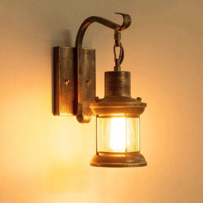 Ruston - Retro Glas Wandleuchte im industriellen Landhausstil