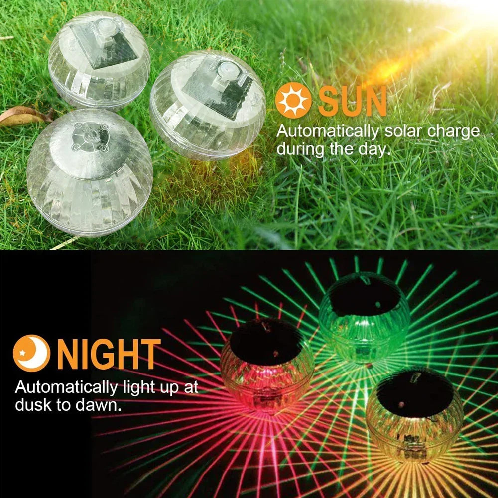 Solaglow - Schwimmende Solar-RGB-Leuchte für Pool & Garten