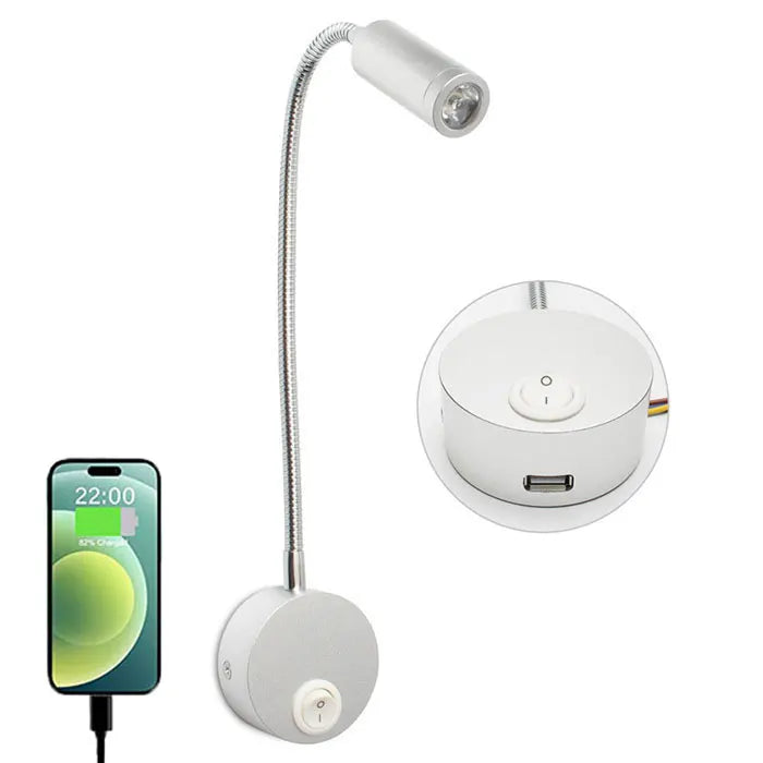 LumaBend - Flexible LED-Wandleuchte für Bett, Schreibtisch & Wandmontage