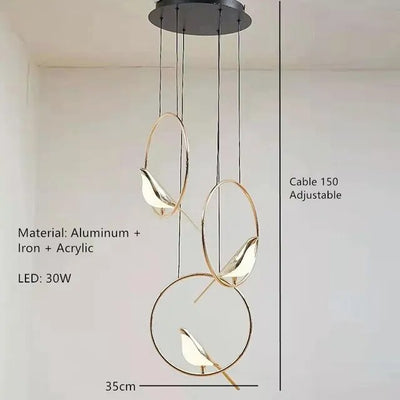 LUMINA – Himmlischer Vogel-Kronleuchter mit dimmbarem Licht