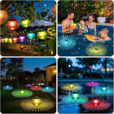 Solaglow - Schwimmende Solar-RGB-Leuchte für Pool & Garten