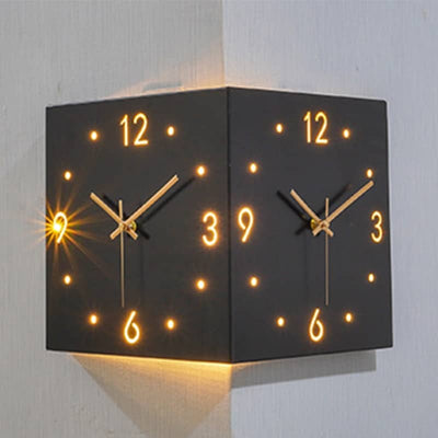 Twinora - Doppelseitige Wanduhr