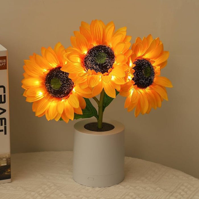 Petalara - Glitzernde, von Sonnenblumen inspirierte LED-Lampe