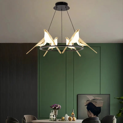 LUMINA – Himmlischer Vogel-Kronleuchter mit dimmbarem Licht