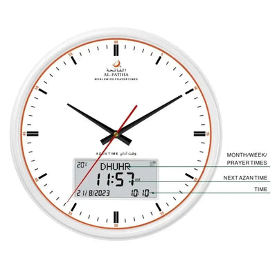 SalahView - Intelligente Azan Wanduhr mit Gebetswarnungen & Qibla